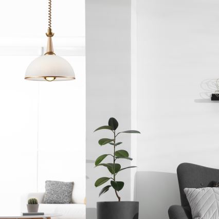 Säilytettävä kattovalaisin CHIARA 1xE27/60W/230V beige/pyökki