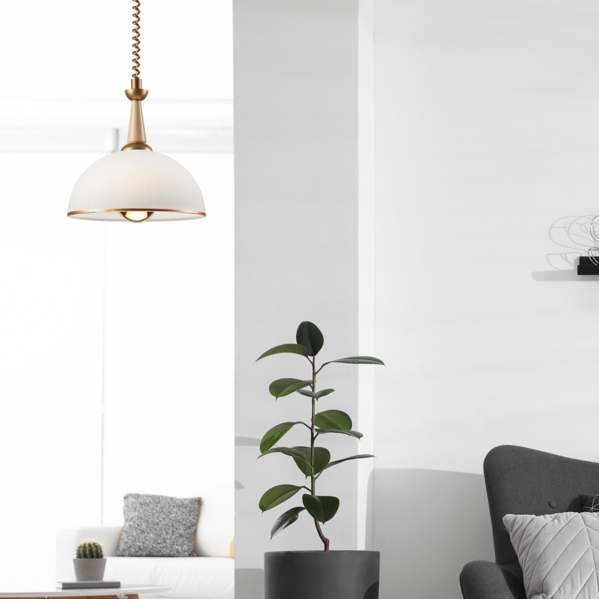 Säilytettävä kattovalaisin CHIARA 1xE27/60W/230V beige/pyökki