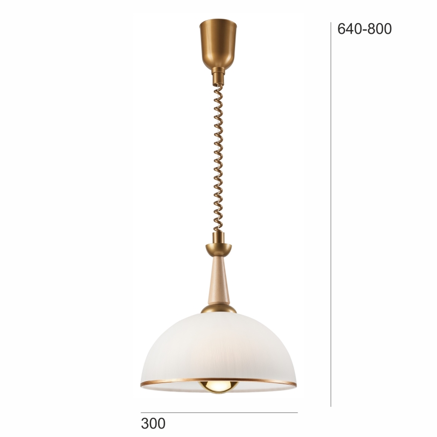 Säilytettävä kattovalaisin CHIARA 1xE27/60W/230V beige/pyökki