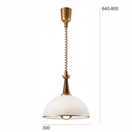 Riippuvalaisin CHIARA 1xE27/60W/230V ruskea/pyökki