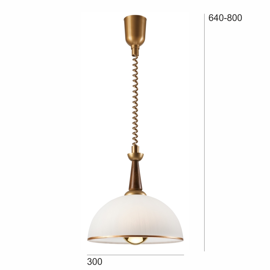 Riippuvalaisin CHIARA 1xE27/60W/230V ruskea/pyökki