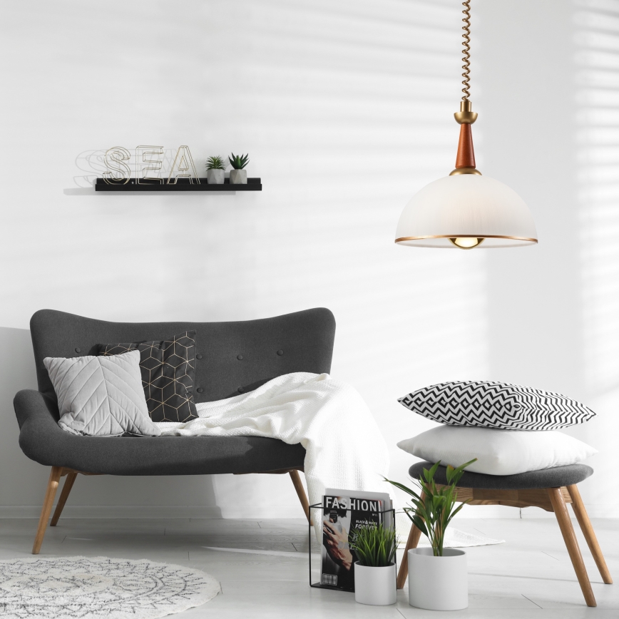 Säädettävä kattovalaisin CHIARA 1xE27/60W/230V tummanruskea/pyökki