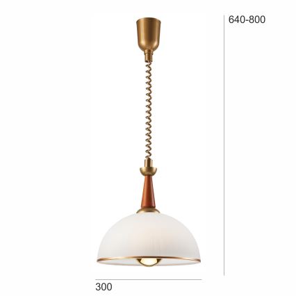 Säädettävä kattovalaisin CHIARA 1xE27/60W/230V tummanruskea/pyökki