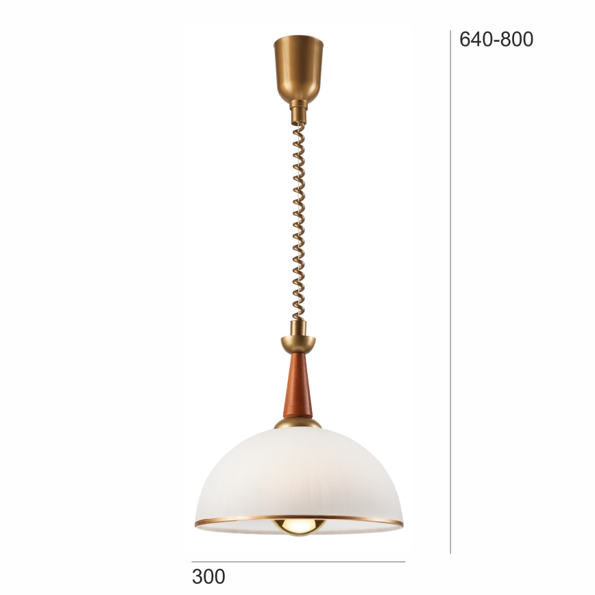 Säädettävä kattovalaisin CHIARA 1xE27/60W/230V tummanruskea/pyökki