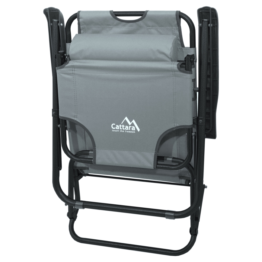 Säädettävä kokoontaittuva tuoli harmaa/musta