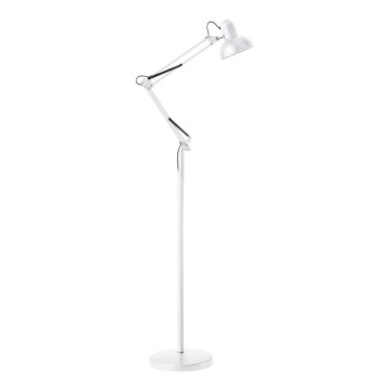 Säädettävä lattiavalaisin AURIQ, 1x E27, 60 W, 230 V, 184 cm, valkoinen