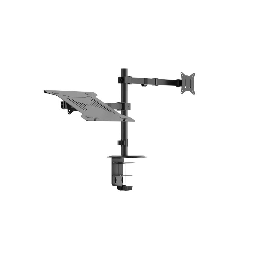 Säädettävä näyttö ja kannettavan tietokoneen pidike LEVANO musta