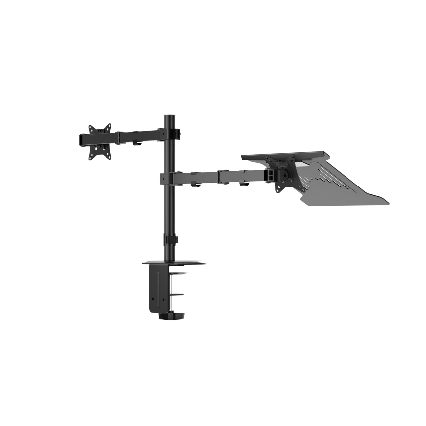 Säädettävä näyttö ja kannettavan tietokoneen pidike LEVANO musta