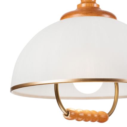 Säilytettävä kattovalaisin RAMONA 1xE27/60W/230V beige/ruskea/mänty