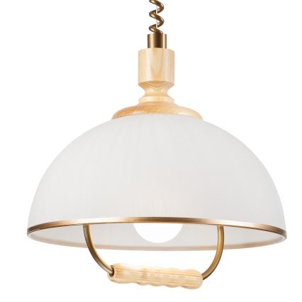 Säädettävä kattovalaisin RAMONA 1xE27/60W/230V beige/vaaleanruskea/mänty