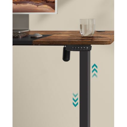 Säädettävä korkeussäädettävä kirjoituspöytä SOLEA-X ruskea/musta