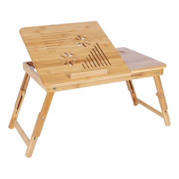 Säädettävä tietokonepöytä sänkyyn LAT, ruskea