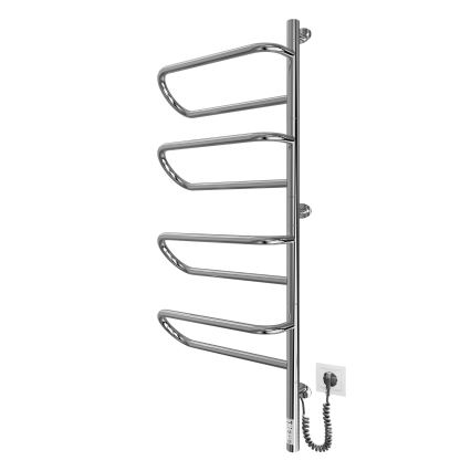 Sähköinen kääntyvä pyyhekuivain ELECTRA 120W/230V 102,5x44,5 cm ruostumaton teräs/kromi oikeanpuoleinen