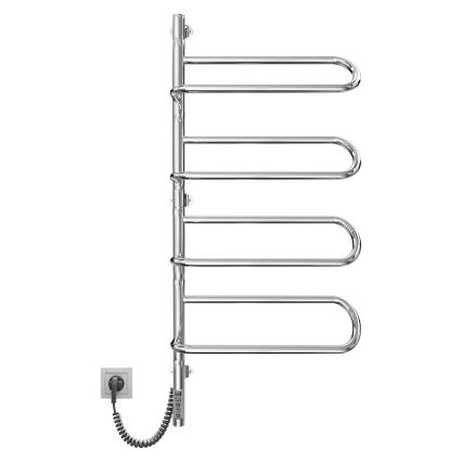 Sähköinen kääntyvä pyyhekuivain ELECTRA 120W/230V 102,5x47,5 cm ruostumaton teräs/kromi, vasenkätinen