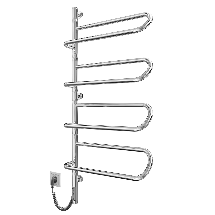 Sähköinen kääntyvä pyyhekuivain ELECTRA 120W/230V 102,5x47,5 cm ruostumaton teräs/kromi, vasenkätinen