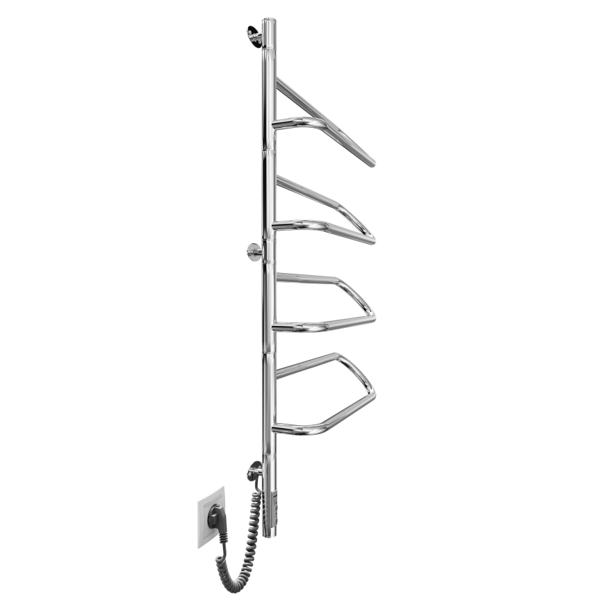 Sähköinen kääntyvä pyyhekuivain ELECTRA 120W/230V 102,5x47,5 cm ruostumaton teräs/kromi, vasenkätinen