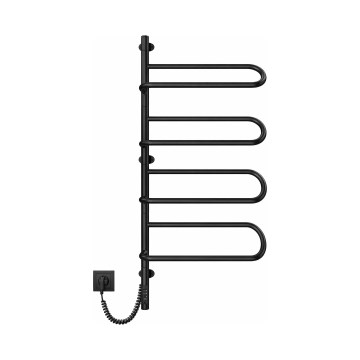 Sähköinen kääntyvä pyyhekuivain ELECTRA 120W/230V 102,5x47,5 cm, ruostumaton teräs/musta, vasenkätinen