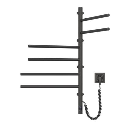 Sähköinen kääntyvä pyyhekuivain termostaatilla ARABESQUE 105W 82x49 cm  musta