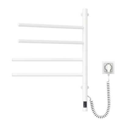 Sähköinen kääntyvä pyyhekuivain termostaatilla ARABESQUE 60 W 65 x 49 cm valkoinen