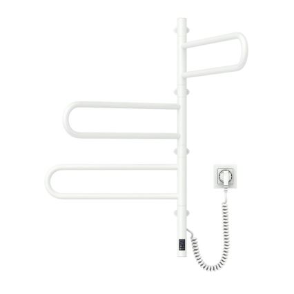Sähköinen kääntyvä pyyhekuivain termostaatilla FOUETTE 100W 80X49 cm  valkoinen