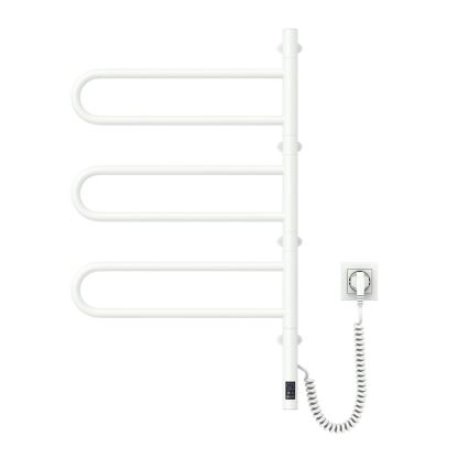 Sähköinen kääntyvä pyyhekuivain termostaatilla FOUETTE 100W 80X49 cm  valkoinen