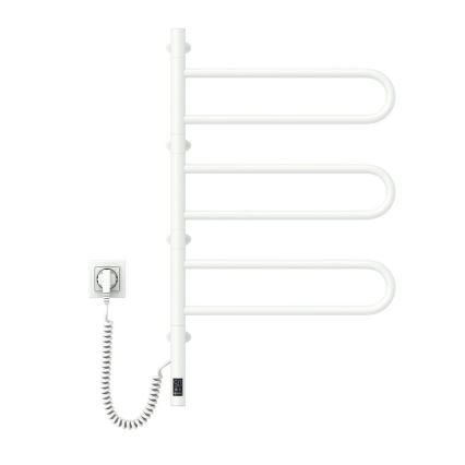 Sähköinen kääntyvä pyyhekuivain termostaatilla FOUETTE 100W 80X49 cm  valkoinen