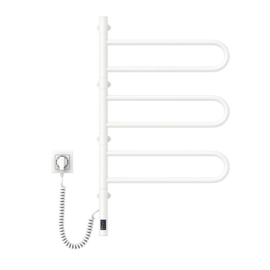 Sähköinen kääntyvä pyyhekuivain termostaatilla FOUETTE 100W 80X49 cm  valkoinen