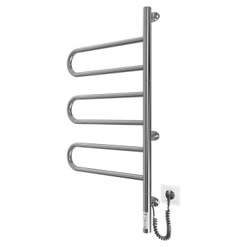 Sähköinen kääntyvä pyyhekuivain TRISTAR 80W/230V 82,5x44,5 cm IP44 ruostumaton teräs/kiiltävä kromi