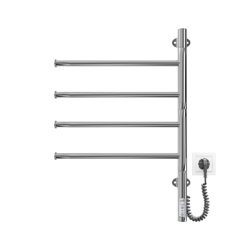 Sähköinen kääntyvä pyyhekuivain VEER 50W/230V 60x44,5 cm ruostumaton teräs/kiillotettu kromi