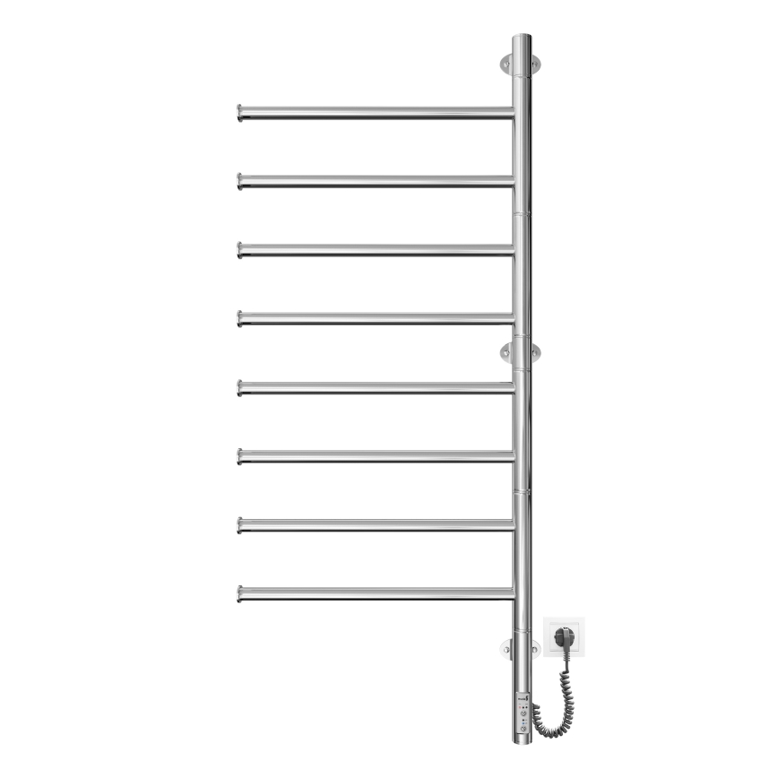 Sähköinen kääntyvä pyyhekuivain VEER 95W/230V 102,5x44,5 cm ruostumaton teräs/kiillotettu kromi