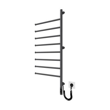 Sähköinen kääntyvä pyyhekuivain VEER 95W/230V 102,5x44,5 cm ruostumaton teräs/musta