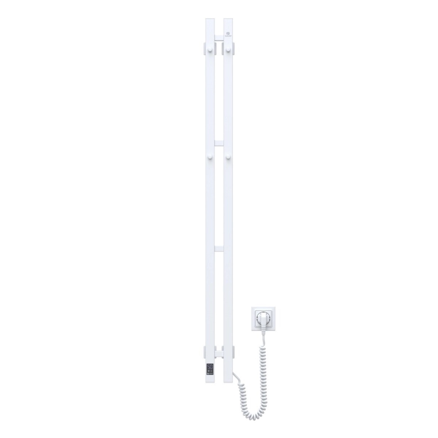 Sähköinen pyyhekuivain termostaatilla SILOUETTE 187W/230V 120,6 cm IP44 valkoinen oikea kulmikas