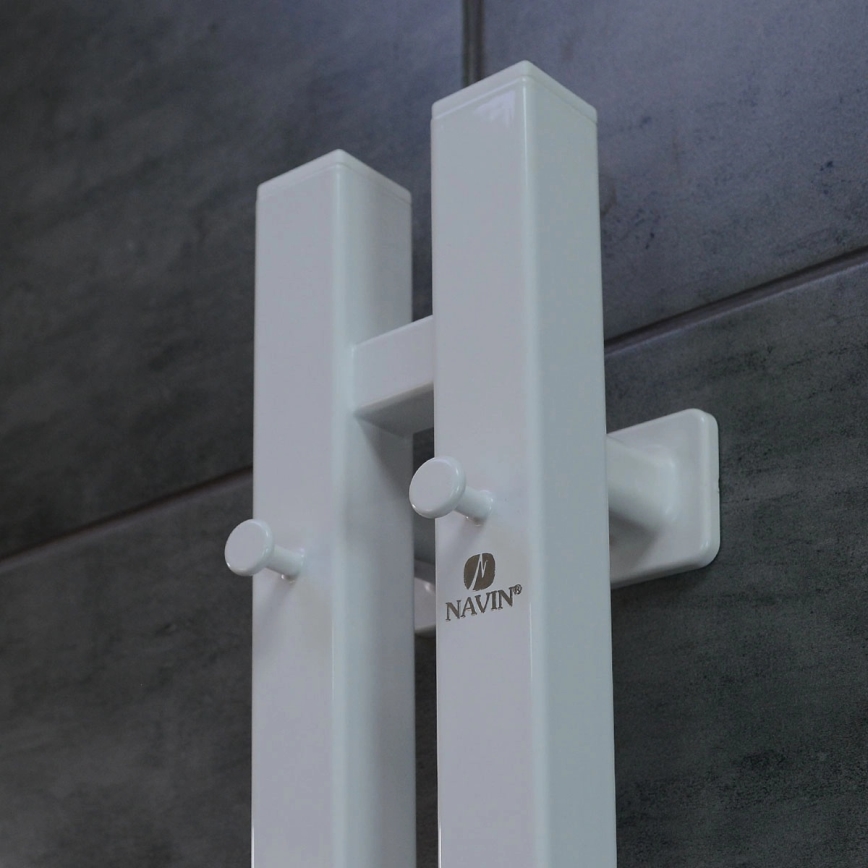 Sähköinen pyyhekuivain termostaatilla SILOUETTE 200W/230V 150,6 cm IP44 valkoinen oikeanpuoleinen