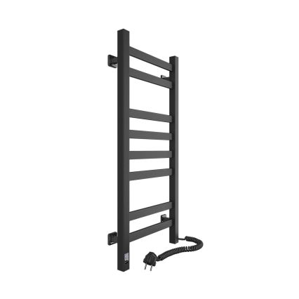 Sähköinen pyyhekuivain termostaatilla AVANGARD 105W 80x36 cm musta, oikea