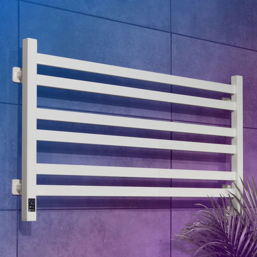 Sähköinen pyyhekuivain termostaatilla AVANGARD 181W 50x90 cm valkoinen, oikeanpuoleinen