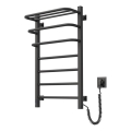 Sähköinen pyyhekuivain termostaatilla FORTIS 155W 80x48 cm musta, oikeanpuoleinen