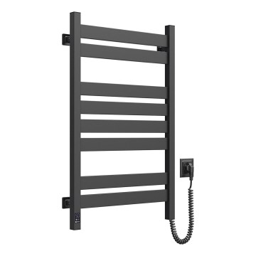 Sähköinen pyyhekuivain termostaatilla LARGO 168W 80x50 cm  musta oikea