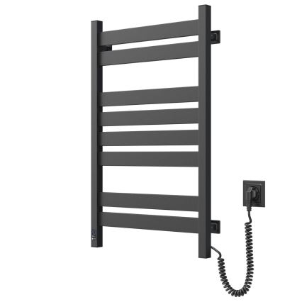Sähköinen pyyhekuivain termostaatilla LARGO 168W 80x50 cm  musta oikea