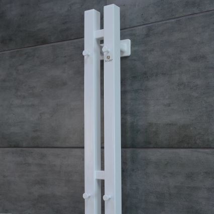 Sähköinen pyyhekuivain termostaatilla SILOUETTE 106W 150x9cm valkoinen oikea