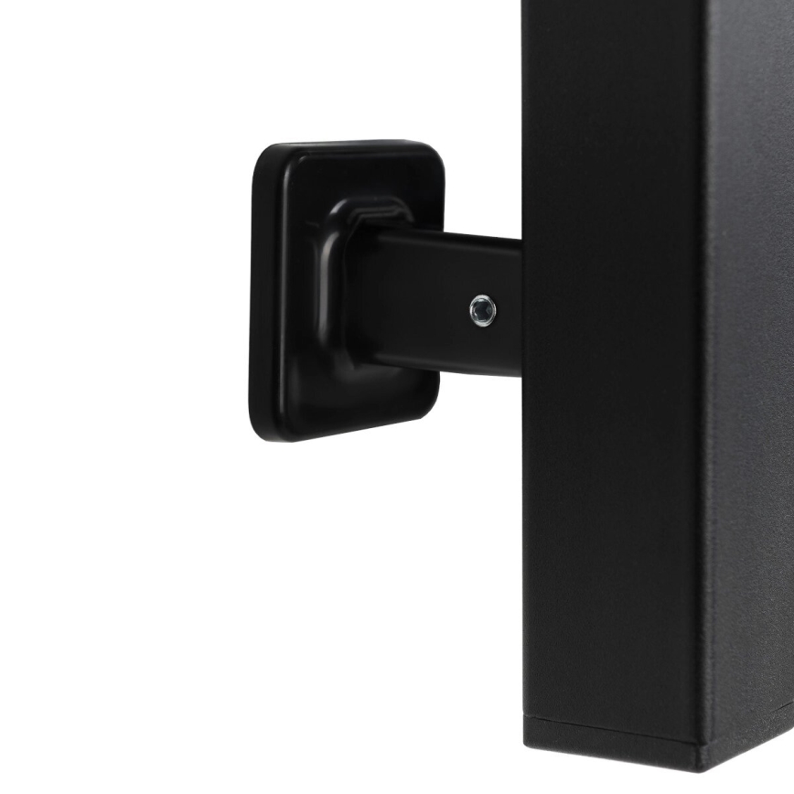 Sähköinen pyyhekuivain termostaatilla SILOUETTE 70W 120x9 cm musta oikeanpuoleinen