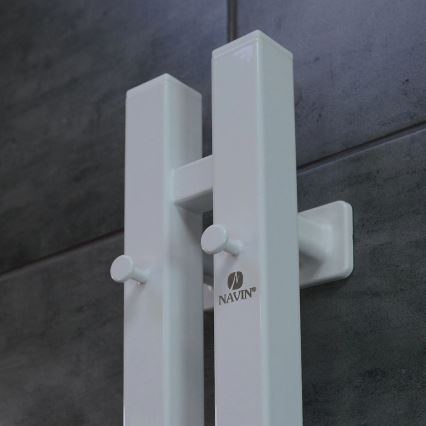 Sähköinen pyyhekuivain termostaatilla SILOUETTE 70W 120x9 cm valkoinen oikeanpuoleinen