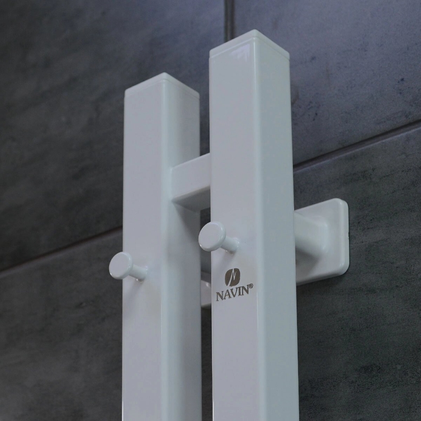 Sähköinen pyyhekuivain termostaatilla SILOUETTE 70W 120x9 cm valkoinen oikeanpuoleinen