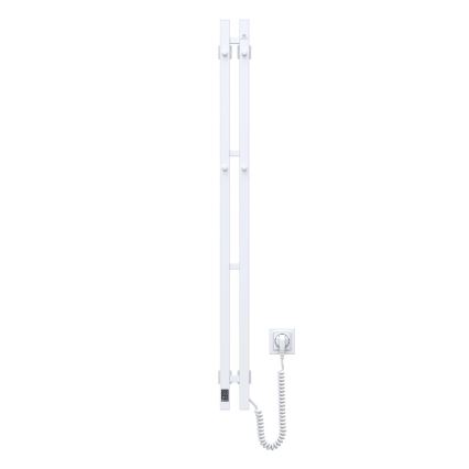 Sähköinen pyyhekuivain termostaatilla SILOUETTE 70W 120x9 cm valkoinen oikeanpuoleinen