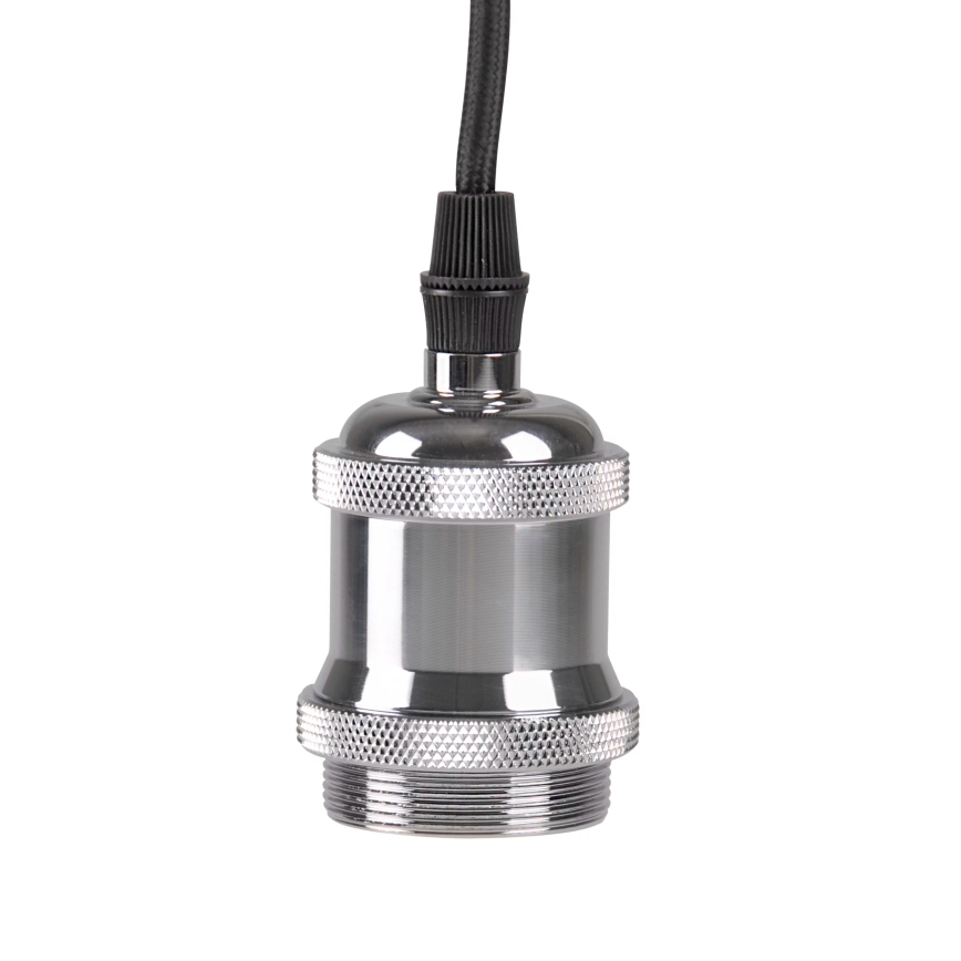 Sähköjohto 1xE27/20W/230V kiiltävä kromi