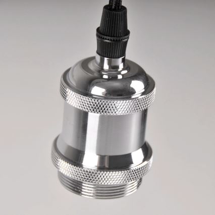 Sähköjohto 1xE27/20W/230V kiiltävä kromi