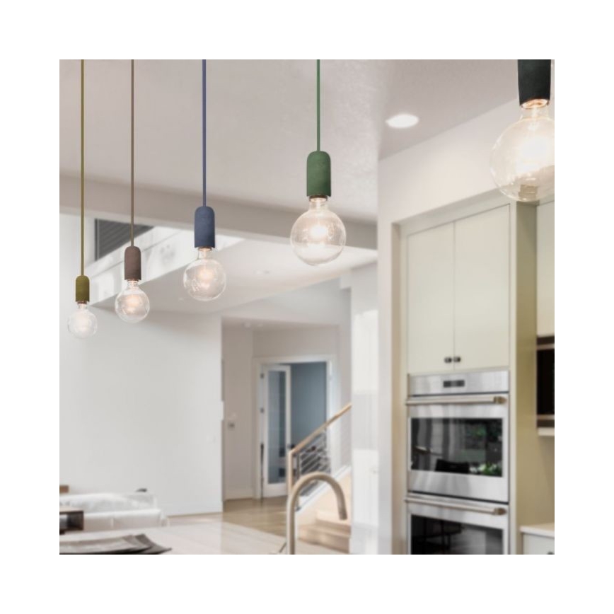 Sähköjohto 1xE27/60W/230V betoni/beige