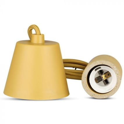 Sähköjohto 1xE27/60W/230V betoni/beige