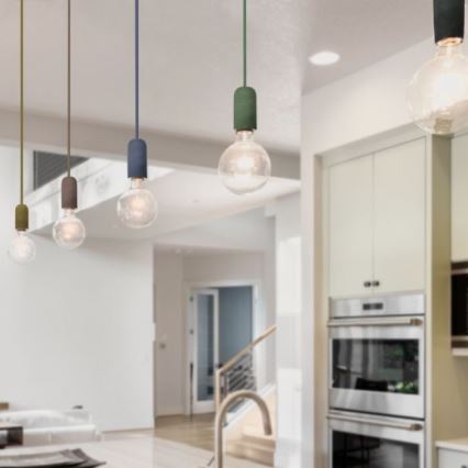 Sähköjohto 1xE27/60W/230V betoni/keltainen