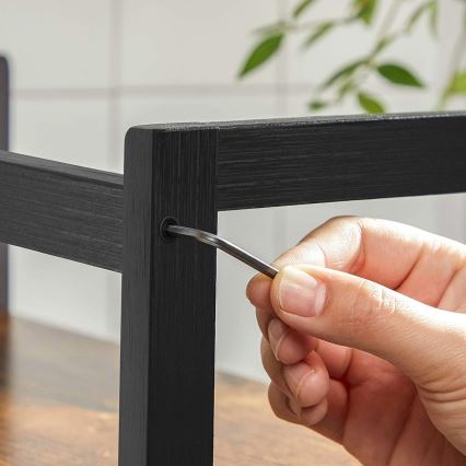 Säilytyshylly MARGE, ruskea/musta