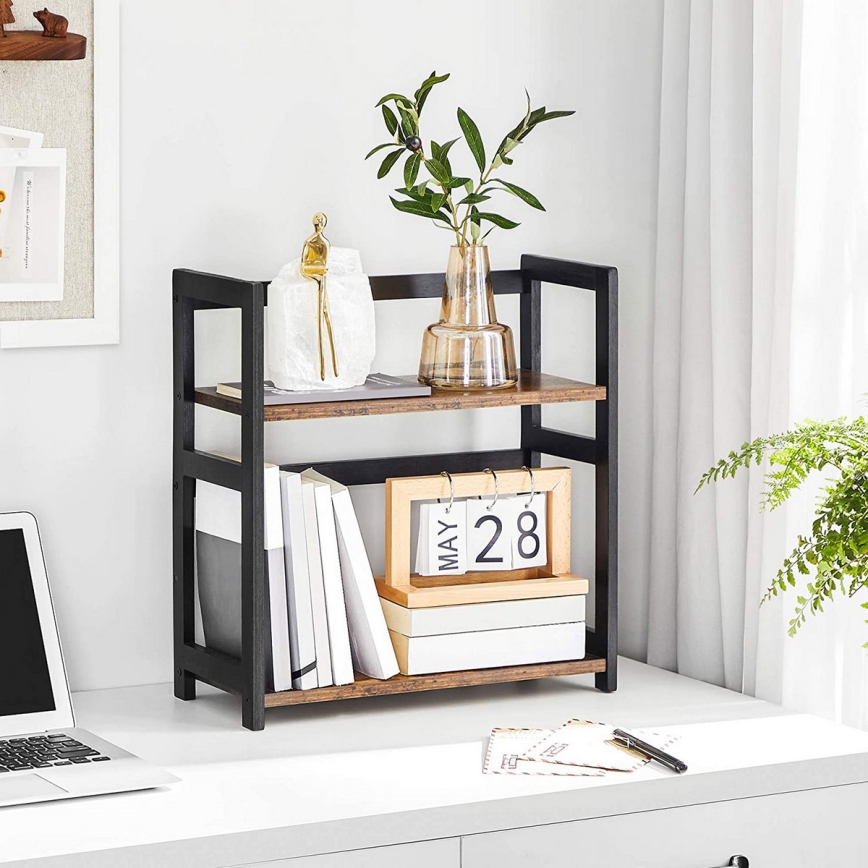 Säilytyshylly MARGE, ruskea/musta